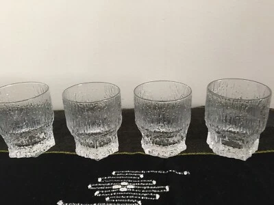 $120 • Buy IITTALA Glass Old Fashioned Tumbler  Aslak   Set Of 4 - Finland
