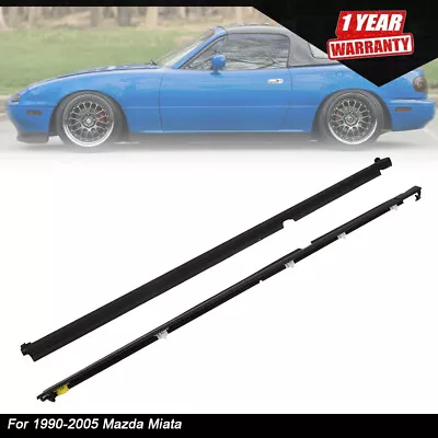 For 1990-2005 Miata L&R Door Glass Window Weatherstrip Seals Set NA01-58-810F • $46.12