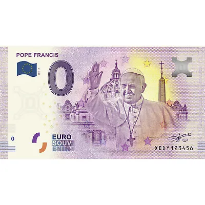 0 Euro Souvenir Note - Pope Francis Banknote Currency • £8.99