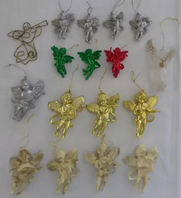 Vintage Christmas Angel Decorations Kitschy Mix Bulk Lot Xmas Tree Ornaments • $10