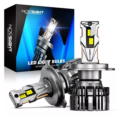 NOVSIGHT HB2 9003 H4 LED Headlight Bulbs 140W 30000LM 6500K White High Low Beam • $49.49