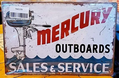 Mercury Outboard Motors Tin Metal Sign 7.8x11.8 Inches In Size • $10.25