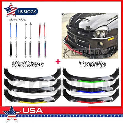 For Dodge Neon SRT4 SXT R/T GLOSS Front Bumper Lip Splitter Body Kit Parts Rods • $79.55