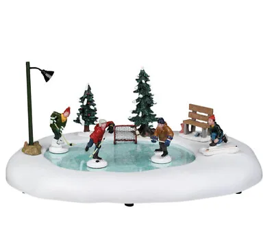 Lemax After School Hockey Match-animated Skating Pond -Holiday Village/Train • $39.75