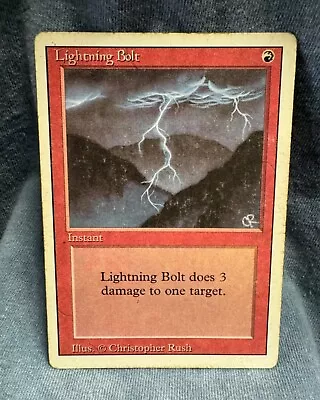 MTG - Lightning Bolt - HP - Revised Set - Free Shipping! • $2.49