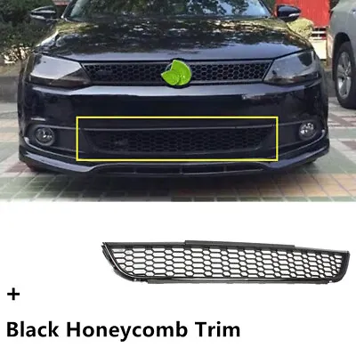 $52.99 • Buy Fit For 2011-14 VW Jetta MK6 Front Bumper Lower Grille Black Honeycomb Grill