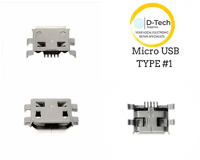 Micro USB Charging Port Socket - 12 Different Sizes - Please Pick One You Need! • £2.79