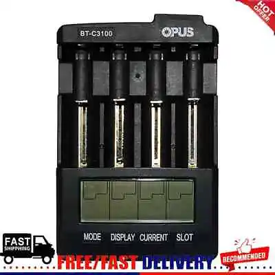 OPUS BT-C3100 V2.2 Multi-functional 4 Slots Smart Battery Charger EU US UK Plug • £50.17