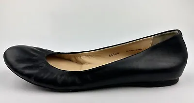 J.CREW Womens Black Leather Ballet Flats Sz US 8.5 • $22.49