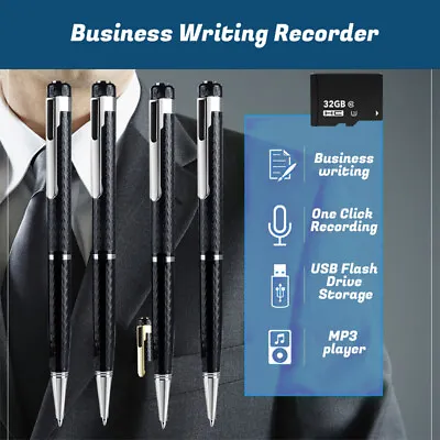 32G Spy Digital Voice Activated Recorder Hidden Audio Recording Pen Device MP3 • $14.98