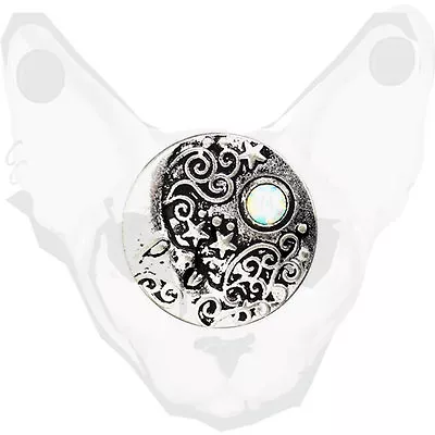 £4.99 • Buy Tribal Opal Mandala Ear Plug Moon Stars Steel Sun Cute Indian Piercing Gauge 