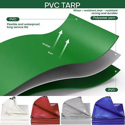 20'x20' Heavy Duty 20 Mil PVC Coated Tarp Cover Premium Tarpaulin Canopy Tent • $10