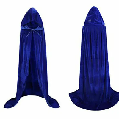 Halloween Unisex Cosplay Death Cape Long Hooded Cloak Wizard Witch Medieval Cape • £4.99