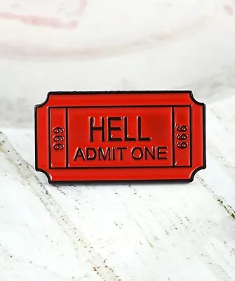 Circus Carnival Game Ticket Admit One Hell Devil Pin Demons Satan Brooch Pins • $18.99