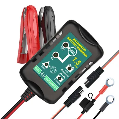 6 Volt 12 Volt Lead Acid Battery Charger For AGM GEL Battery 12V Maintainer 1.5A • $22