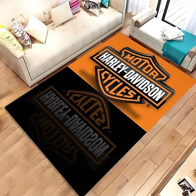 Harley Davidson Rug Motorcycle Rug Harley Funs Rug Office RugGarage Room Rug • $13.95