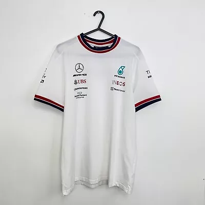 Merecedes AMG Petronas F1 Team Formula Mens Size M White Racing Offical Tee. • £17.99