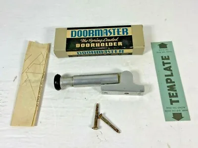 Vintage DOORMASTER Spring Loaded Door Stop Holder In Box • $10