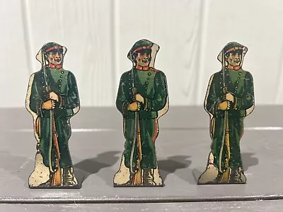 Vintage Marx 1930's Flat Tin Soldiers # 20 Russian Infantry - Lot Of 3 • $15