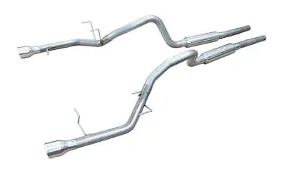 2011-14 Ford Mustang V6 2.5  Mid Muffler Cat Back Stainless Dual Exhaust 4' Tips • $552.75