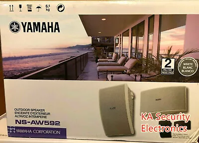 Yamaha Outdoor Speakers NS-AW592 All  Weather  Home Outdoor Audio With Brackets • $460