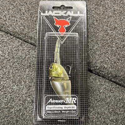 Discontinued Jackall Aragon MR Crankbait 1/2 Oz Dives To 8ft Ghost Minnow • $14.99