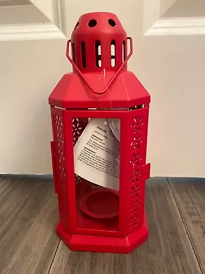 $24.95 • Buy IKEA ENRUM Lantern For Tealight Indoor/outdoor Red 9  904.949.50