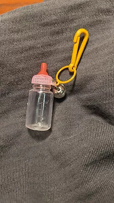 RETRO 1980's Plastic Bell Clip On BABY BOTTLE Vintage 80's Necklace Charm • $10