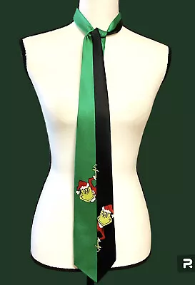 How The Grinch Stole Christmas  Mens Christmas Tie  Green Black • $45