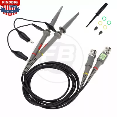 $13.59 • Buy 2x 100MHz Oscilloscope Scope Analyzer Clip Probe Test Leads Kit For HP Tektronix