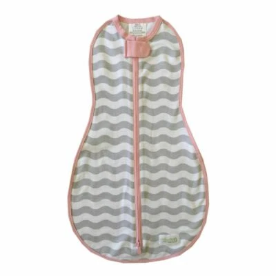 $26 • Buy Woombie 20-25 Lb 6-9 Month Mega Baby Swaddle Original Mod Waves Girls Gray Pink 