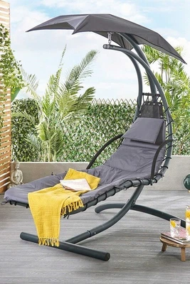 £99 • Buy STUDIO  Garden Sun Lounger Helicopter Swing Hammock  Chair Shade Canopy   NEW