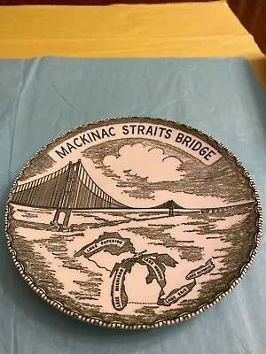 Vintage Mackinac Mi Straits Bridge Collector’s Plate • $19.56