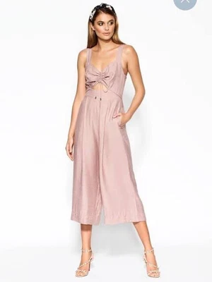 $35 • Buy Sheike Blush Pink Dress Jumpsuit Size 8 / S - VGUC - Wide Leg