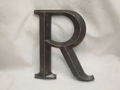 1 Solid Capital Letter   R    5 7/8  X 5 1/4  Heavy Metal Sign Plaque Iron ? • $18.70