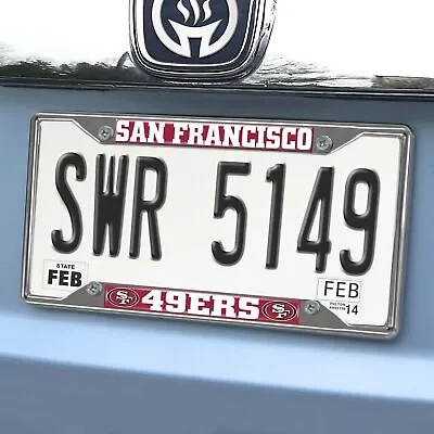 Fanmats 15043 San Francisco 49ers Chrome Metal License Plate Frame 6.25 X12.25  • $16.14