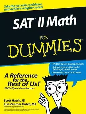 SAT II Math For Dummies By Hatch Scott A.; Zimmer Hatch Lisa • $7.17