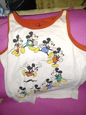 Disney Parks Authentic Original Mickey Mouse Tank Top Size Xl White • $20