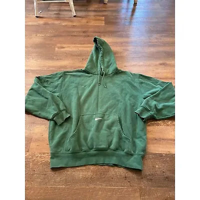 Vintage Silver Tag Nike Green Pullover Sweatshirt Hoodie Center Swoosh Men’s XL • $99.99