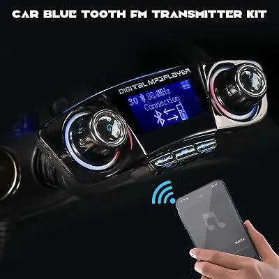CAR FM Transmitter Bluetooth Receiver MP3 Adapter Player Hands Free Wireless Kit • $19.69