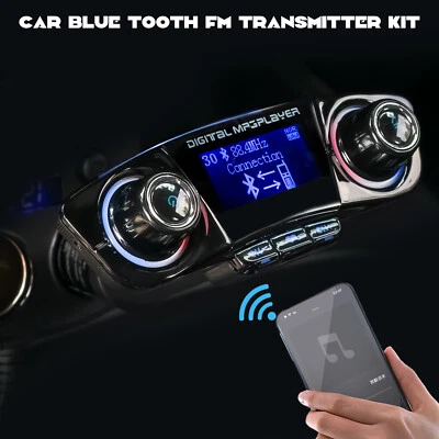 CAR FM Transmitter Bluetooth Receiver MP3 Adapter Player Hands Free Wireless Kit • $19.69