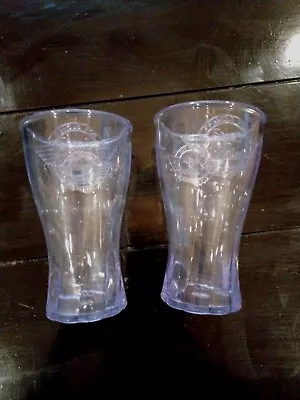 Rare Vintage Mini Steak N Shake Plastic Drink Cups - 11 Oz - Set Of 2 • $19.98