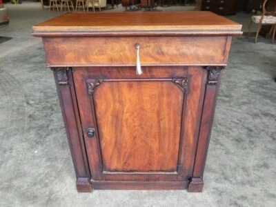£295 • Buy Antique Victorian Mahogany Small Wine Cabinet Drawers Shelf Cupboard