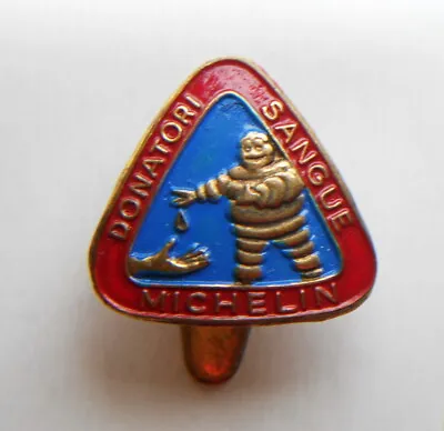 Vintage Rare Italy PIN MICHELIN Tires BIBENDUM Donatori Sangue Blood Donors • $29.99