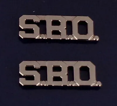 S.R.O. 3/8  Polished SILVER Collar Pins Pair School Resource Officer Police • $10.95