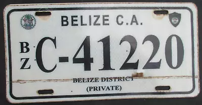 BELIZE DISTRICT BELIZE Expired 2016 Series Plexiglass License Plate- C-41220 • $34.99