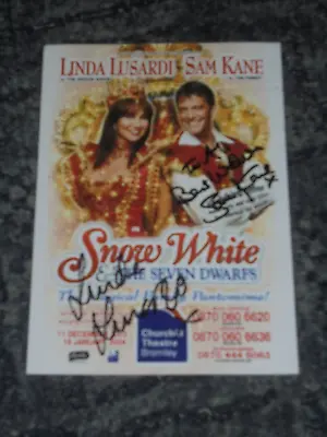 Snow White- Theatre Flyer Signed By Linda Lusardi (emmerdale) & Sam Kane • £5.99