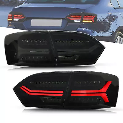 VLAND Pair Smoked LED Tail Lights Rear Lamps For 2011-14 Volkswagen Jetta Mk6 • $219.99