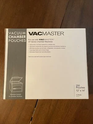 $35 • Buy VacMaster 40722 3-Mil Vacuum Chamber Pouches, 12 X 14” 250 Per Box Professional