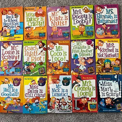 MY WEIRD And WEIRDEST SCHOOL  Books By Dan Gutman Lot Of 15 (PB) • $16.10